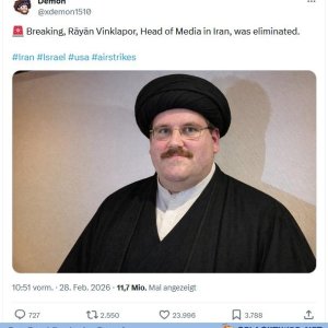 Drachenlord geht in den USA viral als Rāyān Vinklapor, Medien-Minister des Iran