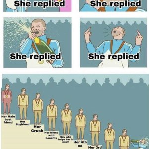She replied