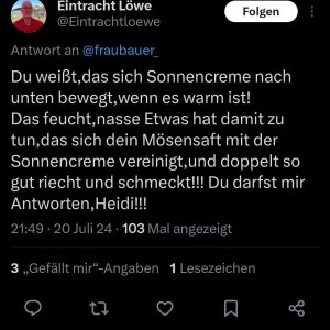 ob heidi wohl geantwortet hat?