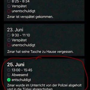 Okay, der ist wirklich entschuldigt