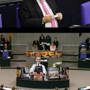 Oah da is ja da Junge mit de Würstschen