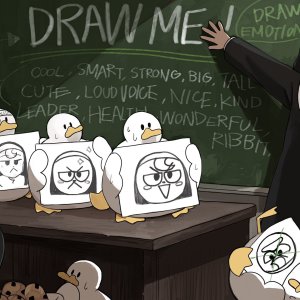Enten zeichnen Nonnen