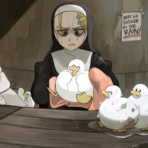 Enten abtrocknen