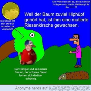 Froindliches Igelxicht hat ein Abenteuer mit Detlef