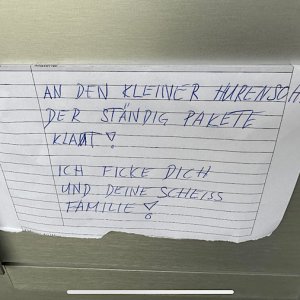 An den gleiner Hurensohn,