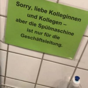 Würde extra Wasser laufen lassen