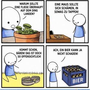 Diese dummen Tiere, haha