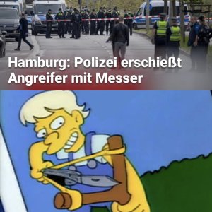 Polizei erschießt Mann Messer
