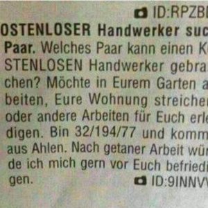 Wer von euch...?