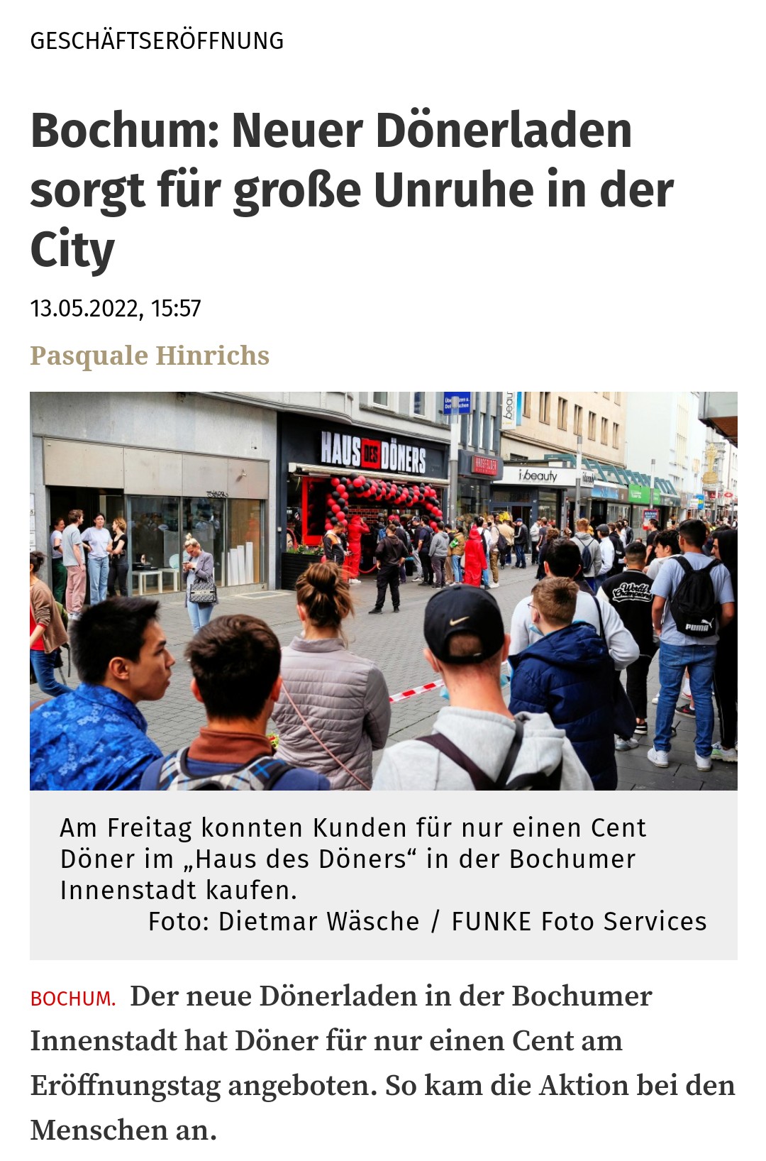 Einmal 100 Döner bitte